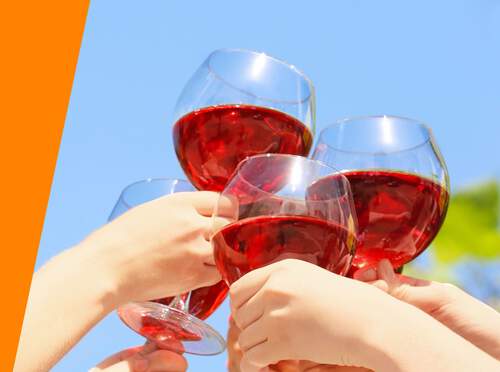 Cheers with Barefoot Wine