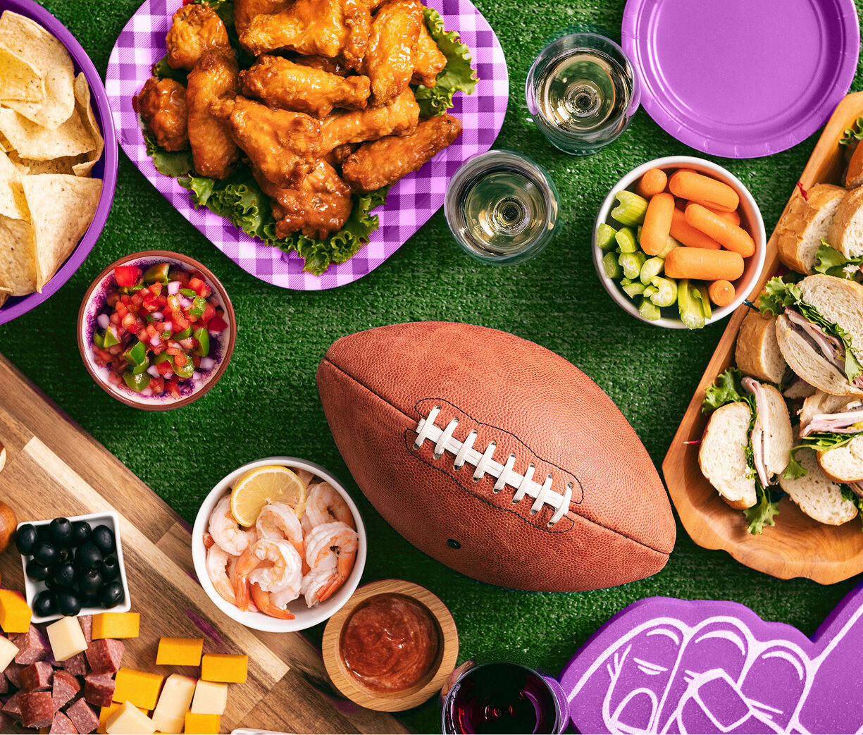 Host a Super Bowl Charcuterie Board