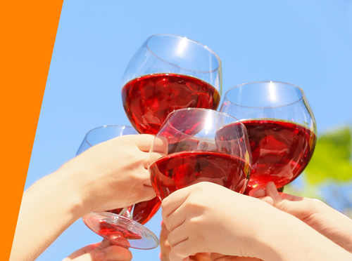 Cheers with Barefoot Wine