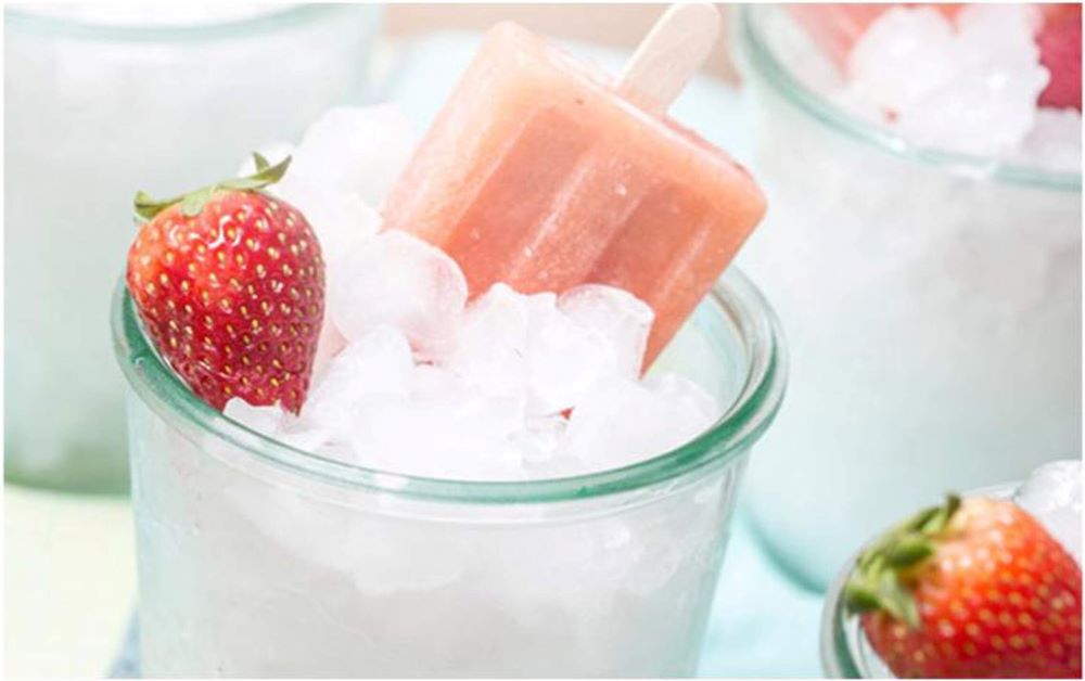 Barefoot Strawberry Popsicles