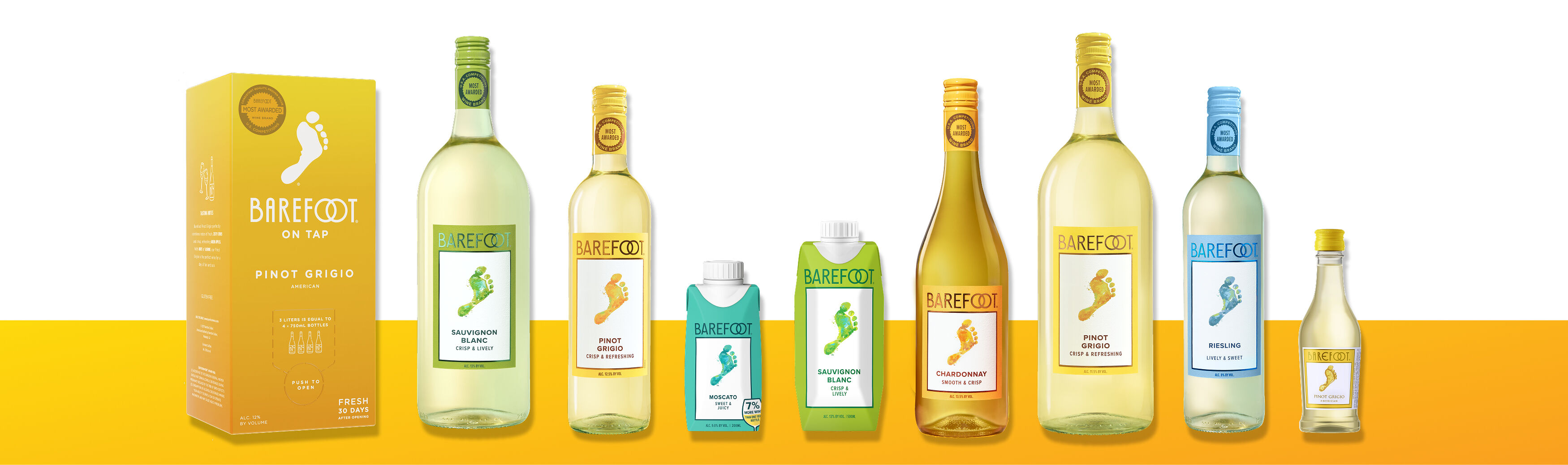 White Wine Family Bottles Banner