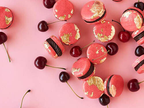 Black Cherry Macarons