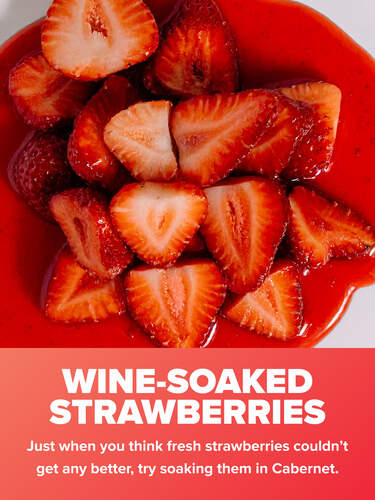 Wine soaked strawberries inspiration