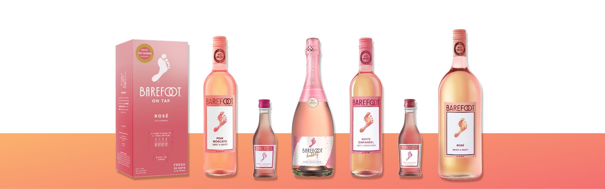 Pink Wine Family Bottles Banner