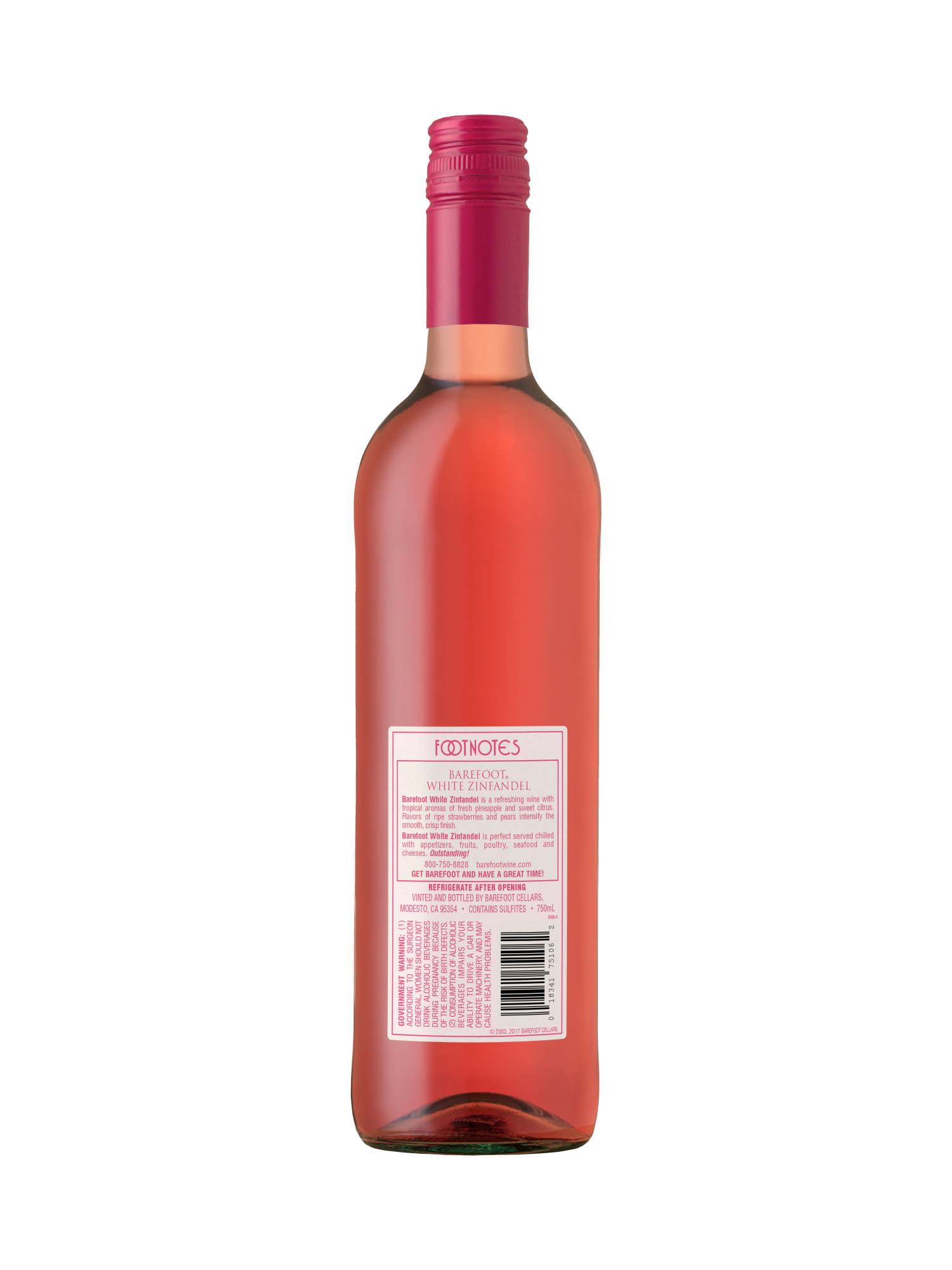 Buy Barefoot White Zinfandel 750ML Wine Online Barefoot