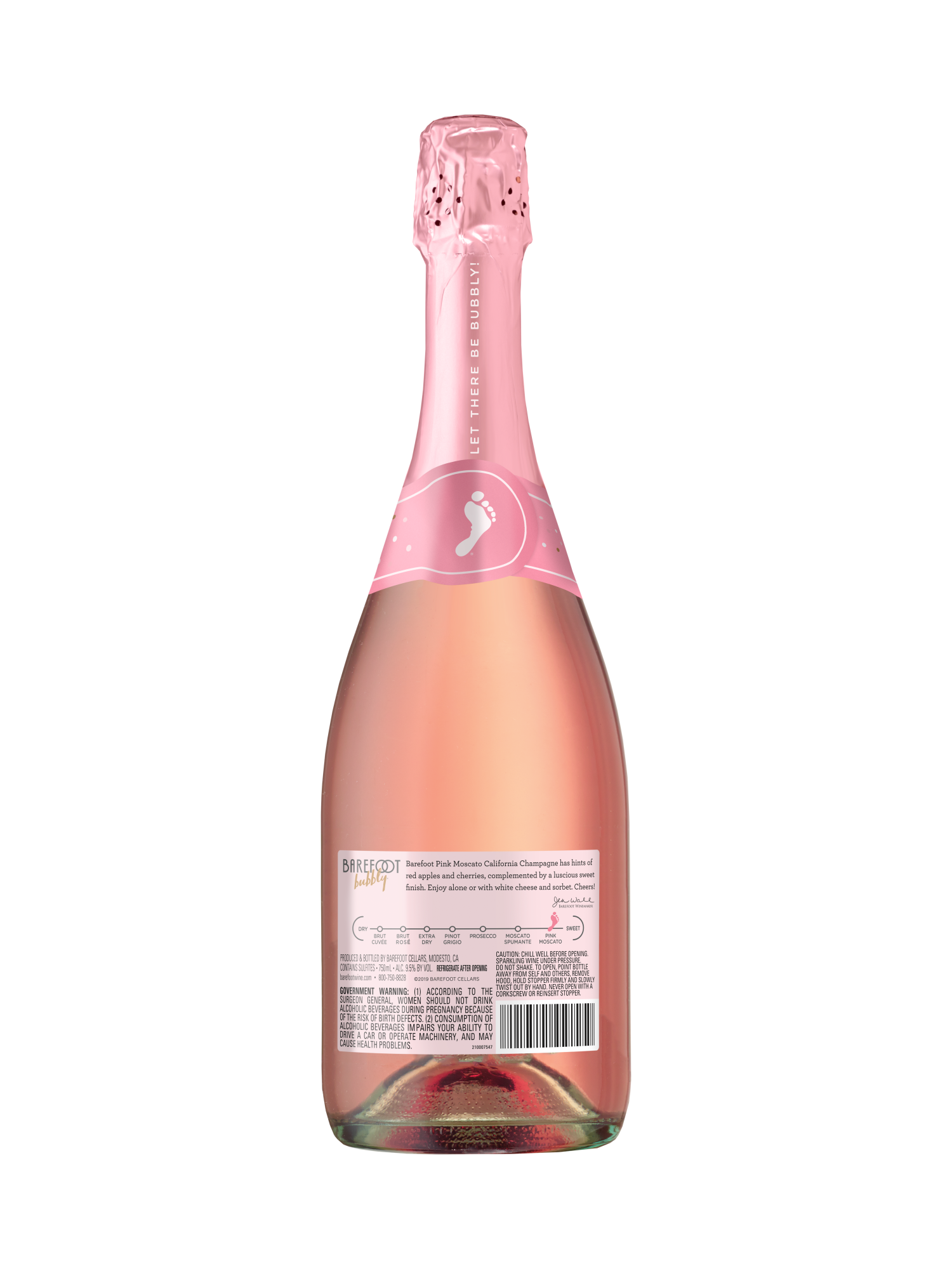 Buy Barefoot Bubbly Pink Moscato 750ML Wine Online | Barefoot
