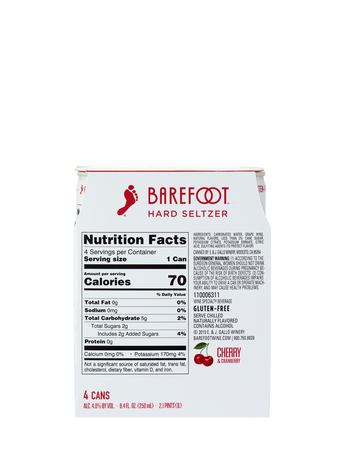 Barefoot Hard Seltzers Cherry 250ML image number 4