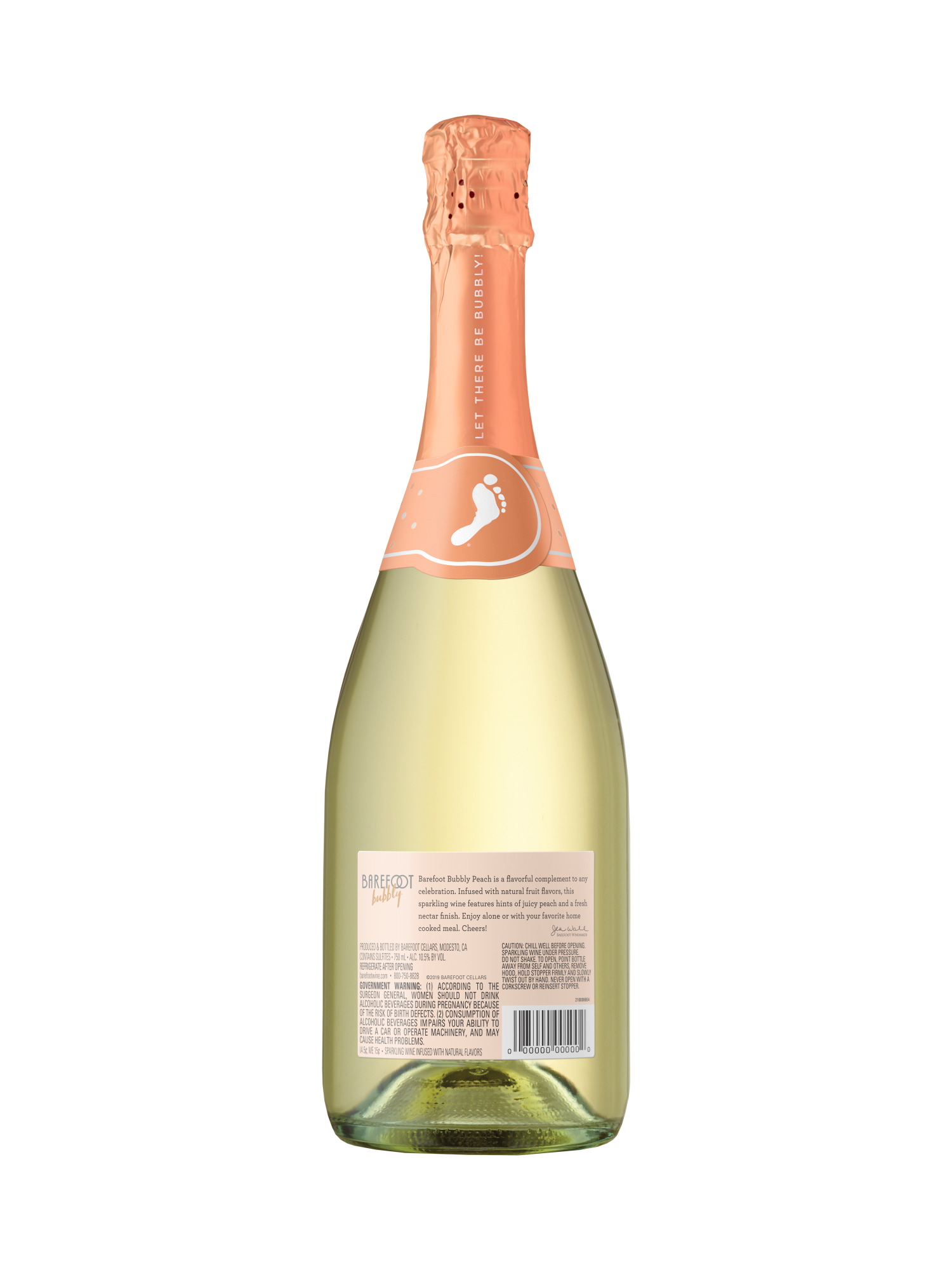 Buy Barefoot Bubbly Peach 750ML Wine Online Barefoot