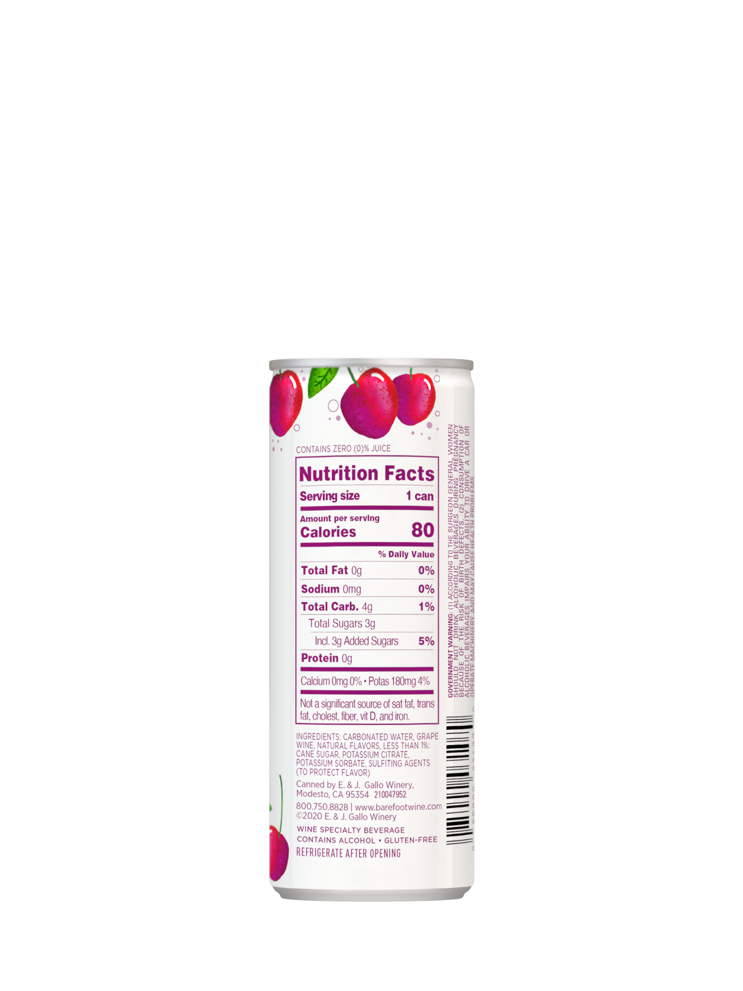 Buy Barefoot Hard Seltzers Cherry 250ML Wine Online Barefoot