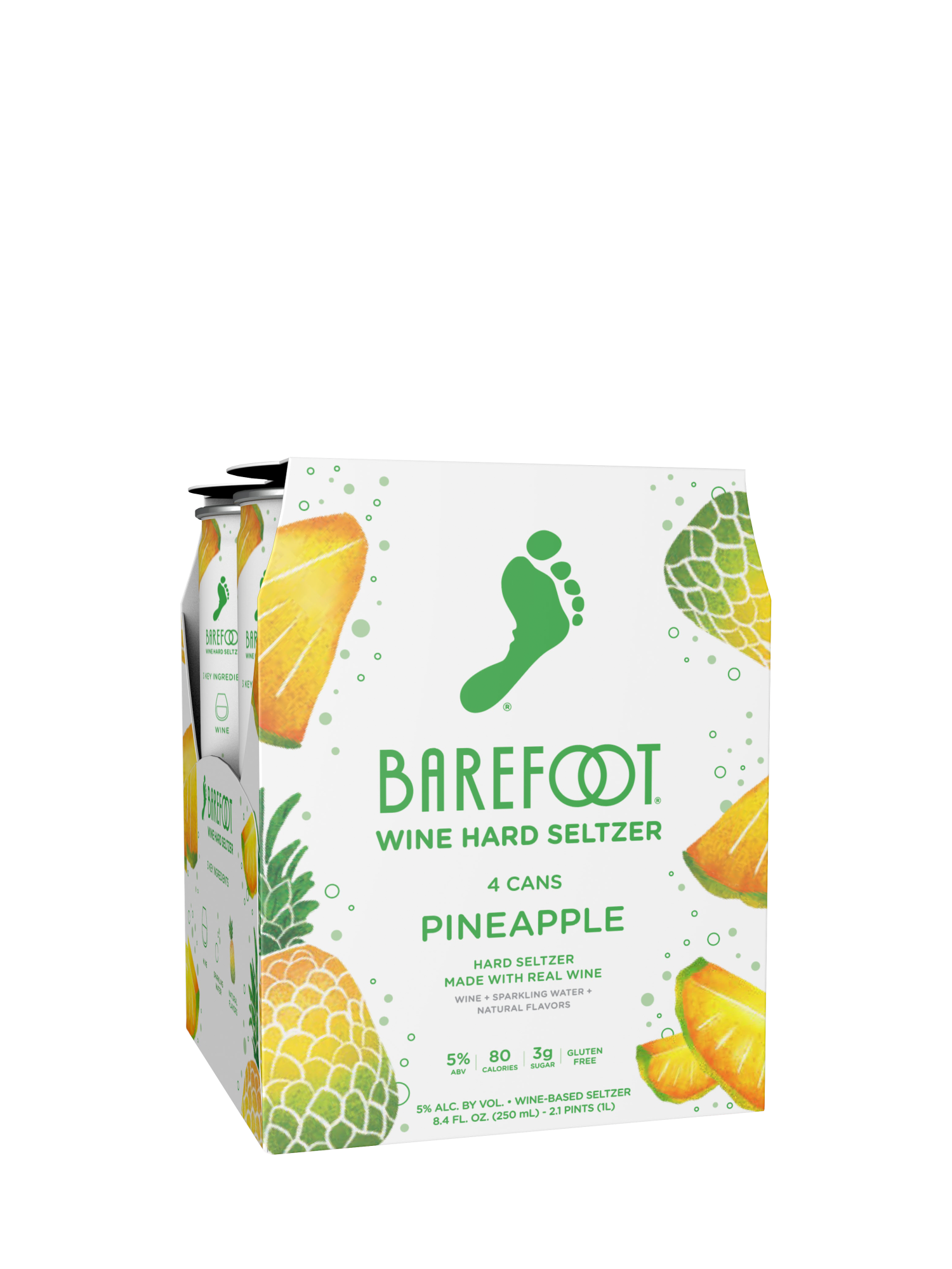 Buy Barefoot Hard Seltzers Pineapple 250ML Wine Online Barefoot