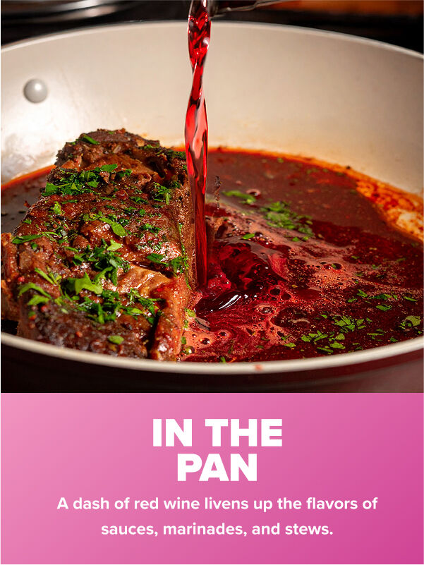 Red wine in the pan inspiration
