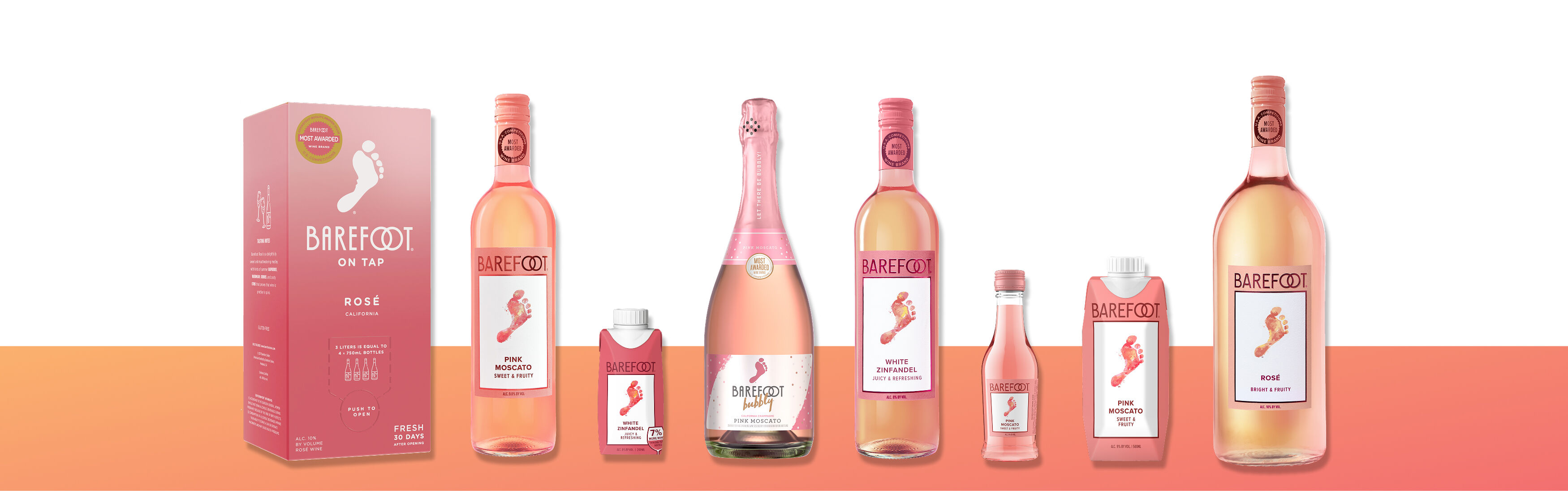 Pink Wine Family Bottles Banner