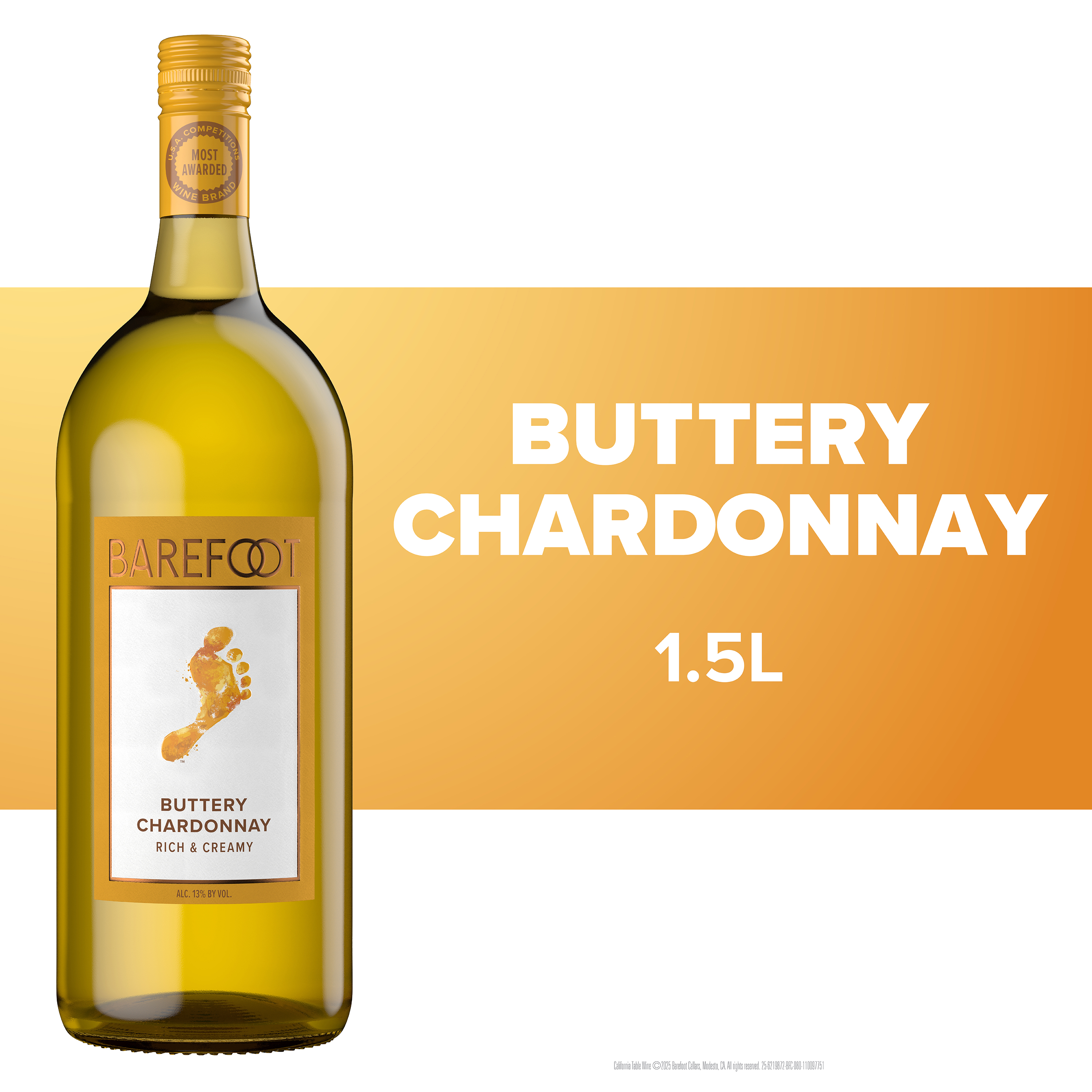 Barefoot Buttery Chardonnay 1.5 mL 