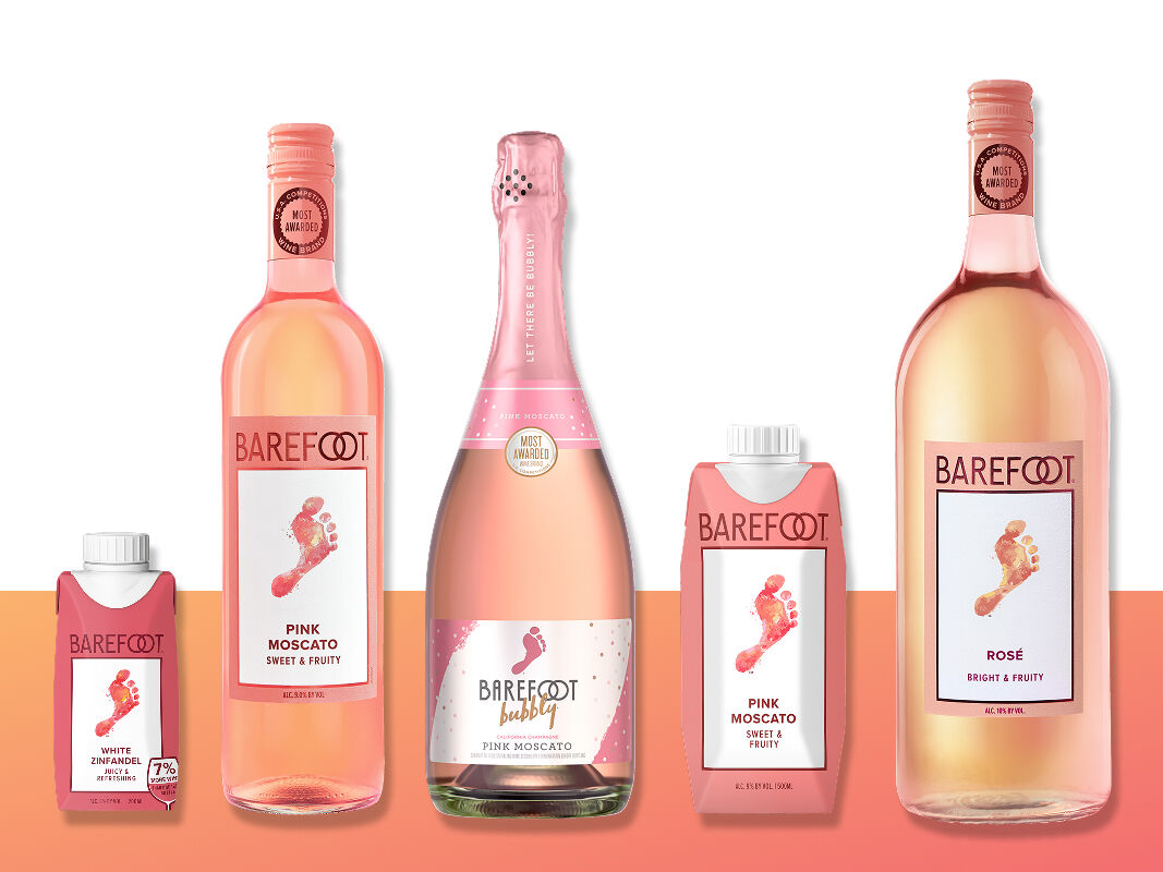 Pink Wine Family Bottles Banner